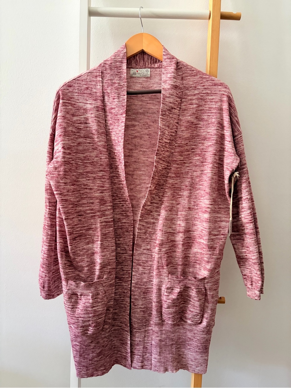 NWT Proof Apparel Women’s Pink Marled Sweater Cardigan